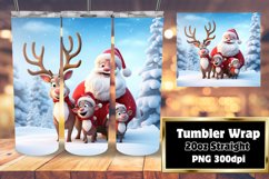 3D Cute Xmas Night Delight Tumbler 20oz Product Image 1