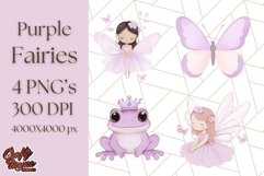 Pastel Purple Fairy Garden Clipart Enchanted Cottagecore Png Product Image 1