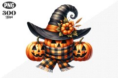 Halloween Pumpkins Sublimation - Clipart PNG Design Product Image 1