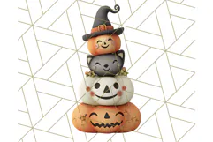 Retro Halloween Clipart Vintage PNG Graphics, 50s Holiday Product Image 4