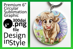 Unique Circle Design Car Coaster Template , Cute Cow Product Image 1