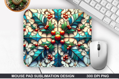 Flowers Mouse Pad Sublimation,Christmas Mouse Pad PNG Design Product Image 1