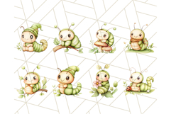 Cute Caterpillar Clipart PNG, Whimsical Bug Illustrations Product Image 8
