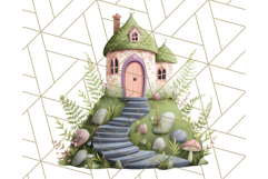 Whimsical Cottagecore Cottage PNG Clipart, Fairy House Png Product Image 4