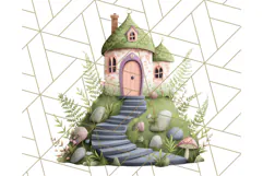Whimsical Cottagecore Cottage PNG Clipart, Fairy House Png Product Image 4