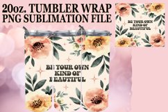 Sweet memories 20oz tumbler wrap, Flower Quote Product Image 1