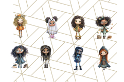 Halloween Whimsy Clipart, Cute Costume PNG Graphics Product Image 4