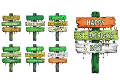 St Patricks Day Signs Clipart Product Image 7