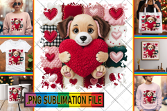 LUMINOUS Sublimation TSHIRT PNG, Valenines Animals Product Image 1