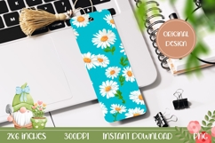 Blue Bookmark Design, Daisy Bookmark Template Product Image 1