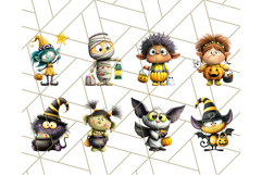 Monster Kids Clipart PNG, Cute Halloween Costume Art Product Image 8