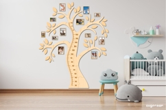 Family Tree Height Chart Bundle | Laser Cut | Glowforge Product Image 9