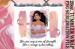 Unique horizons 20oz tumbler wrap, Cancer Product Image 1