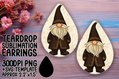 Dynamic Teardrop Earrings Artwork PNG , Gnome Product Image 1
