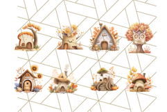 Autumn Treehouse &amp; Woodland Cabin PNG Clipart Product Image 8