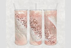 Peach Faux Glitter Brush Strokes 20oz tumbler sublimation Product Image 1