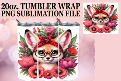 Cheerful escapes 20oz tumbler wrap, Cute Animals Product Image 1