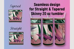 Tropical Flower Pencil 20 oz sublimation design tumbler Product Image 1