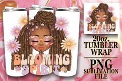 Vibrant Thoughts 20oz tumbler wrap, Praying Woman Product Image 1