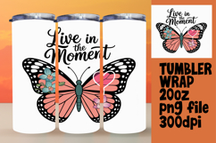 20oz Sublimation Gift Template , Butterfly Product Image 1