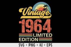Vintage 1964 Limited edition SVG - 59th Birthday SVG T-shirt Product Image 1