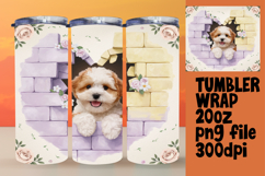 TRENDY 20oz Sublimation Tumbler , Cute Dog Product Image 1