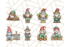 Farmer Gnome Clipart, Cute Farm Gnomes PNG Illustrations Product Image 4
