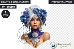 Royal Hydrangea Guardians Fantasy Warrior and Floral Graphic Product Image 1