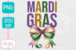 Mardi Gras PNG Sublimation design, Coquette Mardi gras shirt Product Image 2