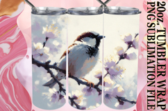 WHIMSICAL SUBLIMATION 20oz TUMBLER WRAP, Birds Product Image 1