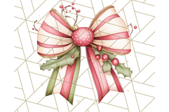 Muted Cozy Christmas Bows PNG Clipart, Winter Holiday Png Product Image 4