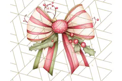Muted Cozy Christmas Bows PNG Clipart, Winter Holiday Png Product Image 4