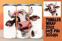 Happy Farm Cow Tumbler Sublimation - 20oz Product Image 1