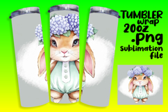 LUXE PNG Tumbler Design 20oz , Cute Bunny Product Image 1