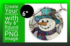 Winter 3D Snowman Holiday Design Keychan PNG Product Image 1