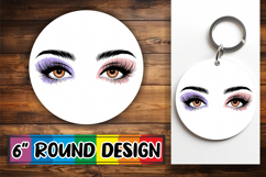 Radiant Keychain Circle Style, Woman Eyes Product Image 1