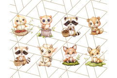 Woodland Nursery Baby Animals And Fantasy Forest PNG Clipart Product Image 8