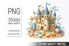 Summer Clipart PNG Bundle, Beach Clipart Design Product Image 6
