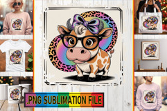 Fun TSHIRT Sublimation Designs, Cute Cow Product Image 1