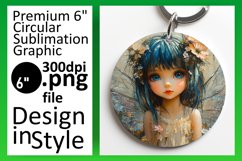 Charming Circle PNG Keychain Artwork , Fairy Product Image 1