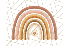 Boho Rainbow PNG Clipart, Earthy Arches &amp; Minimal Shapes Product Image 4