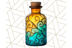 Stained Glass Sea Creatures PNG Clipart, Ocean Fantasy Product Image 4