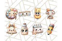 Simple School Supplies Clipart, Cute Classroom PNG Product Image 4
