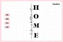 Porch Sign Saying SVG | Life Is Better At Home Product Image 3