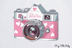 Retro Valentine Day Clipart PNG Product Image 1