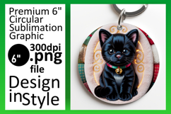 Charming Circle PNG Keychain Artwork , Holiday Pets Product Image 1