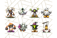 Halloween Monster Clipart PNG, Cute Spooky Characters Product Image 4