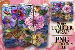 Vibrant Stained Glass Tumbler Sublimation Product Image 1