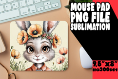 ENCHANTED mouse pad PNG Magic, Cute Bunny Product Image 1