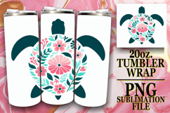 Cheerful Mornings 20oz tumbler wrap, Flower Animals Product Image 1